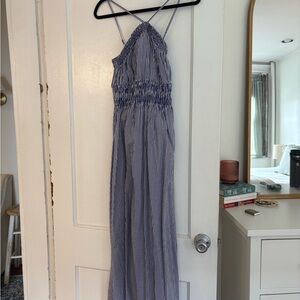 Rachel Parcell Navy and White Striped Maxi Dress